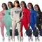 Oversize fashionable casual printing sports suit