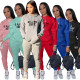 Oversize fashionable casual printing sports suit