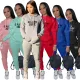 Oversize fashionable casual printing sports suit