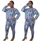 Large fashion printing three piece set including mask
