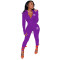 Women's solid color suit sports two-piece set