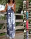 Printed suspender jumpsuit