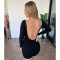 Solid sexy backless jumpsuit
