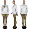 Fashion slim classic plaid printed pants suit