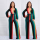 Rainbow Stripe Long Belt Bodysuit