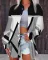 New autumn and winter printed fashionable long sleeve coat
