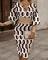 Fashion printed long sleeved dress available for women