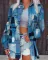 New autumn and winter printed fashionable long sleeve coat
