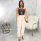Fashion camouflage elastic overalls