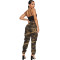 Fashion camouflage elastic overalls