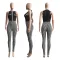 Sleeveless knitting thread perspective jumpsuit