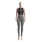 Sleeveless knitting thread perspective jumpsuit