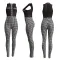 Sleeveless knitting thread perspective jumpsuit