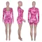 Threaded household wear V-neck printed jumpsuit