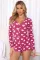 Threaded household wear V-neck printed jumpsuit