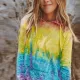 Long sleeve printed top