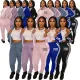 Printed two-piece sports suit in stock