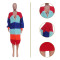 European and American women's casual color contrast cardigan hand knitted coat