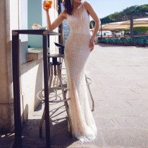 Sexy Slim Dress Wrap Hip Long Dress