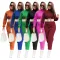 European and American women's plain high neck knitted long dress (without belt)