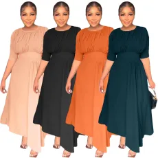 Tunic Pleated Irregular Dress