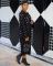 Knitted hook hollow long cardigan sweater