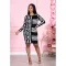 New sexy fashion large print long sleeve dress