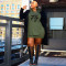Oversize printed loose sweater dress