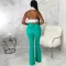 Fashion personality hole stretch flare pants