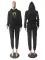 Large printed casual fashion sweater two-piece set