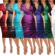 Sexy fashion slim V-neck dress