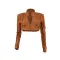 Fashion casual PU solid short coat