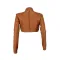 Fashion casual PU solid short coat