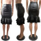 Leather skirt skirt (without belt)