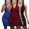 Sexy Fashion Solid Sleeveless V-Neck Dress