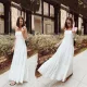 Sexy off shoulder wrap chest long dress