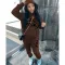 Large printed casual fashion sweater two-piece set