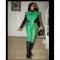 Spring and summer fashionable leather two-piece personality cardigan suit