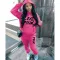 Large printed casual fashion sweater two-piece set