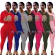 Oversize sexy fashion print sport two-piece set
