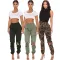 Fashion camouflage printing elastic overalls