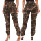 Fashion camouflage printing elastic overalls