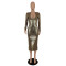 New style fashion deep V long sleeve  gilded fabric Clubwear Dresses