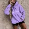 Fashion printed sweater plush hooded loose top