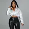 Bright face stand collar down jacket