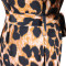 Leopard print 5/4 sleeve dress