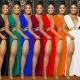 Fashion open back V-neck sleeveless dress