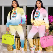 Fashion hoodie two-piece suit