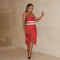 Sexy suspender solid color dress Fashion temperament one-step skirt