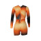 Fashion long sleeve shorts one-piece suit